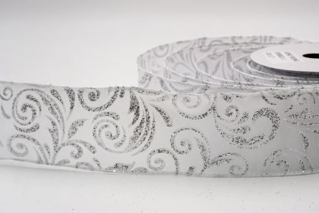 White_Glittery Scroll Wired Ribbon_KF9568GC-1-1