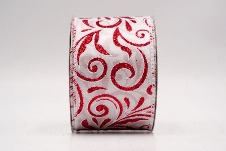 White_Glittery Scroll Wired Ribbon_KF9569GC-1-1