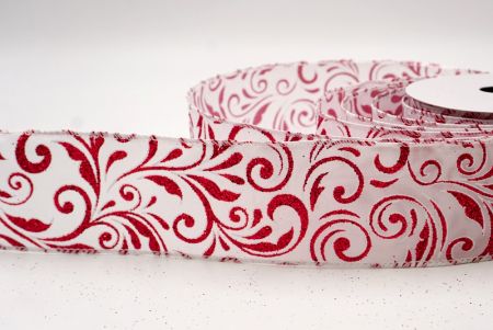 White_Glittery Scroll Wired Ribbon_KF9569GC-1-1