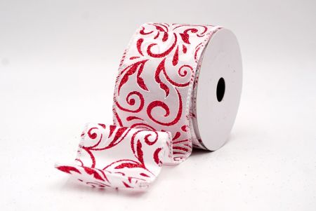 White_Glittery Scroll Wired Ribbon_KF9569GC-1-1
