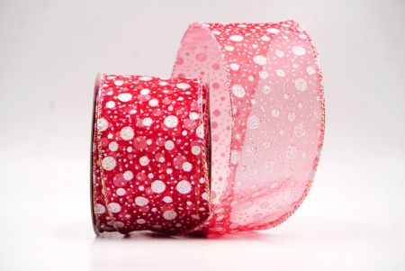 Κόκκινες Λευκές Χιονισμένες Τελείες Χειμερινή Σατέν Ρίγα_KF9574GN-7_2.JPG