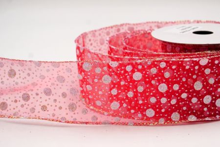 Κόκκινες Λευκές Χιονισμένες Τελείες Χειμερινή Σατέν Ρίγα_KF9574GN-7_4.JPG