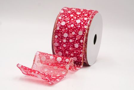 Κόκκινες Λευκές Χιονισμένες Τελείες Χειμερινή Σατέν Ρίγα_KF9574GN-7_5.JPG