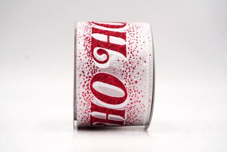 Cinta de Alambre con Brillo Blanco y Letras de Vacaciones HO HO HO_KF9583GC-1-1