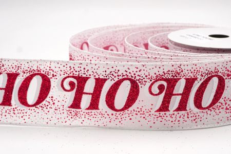 Cinta de Alambre con Brillo Blanco y Letras de Vacaciones HO HO HO_KF9583GC-1-1