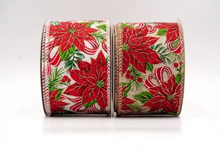 Blühende Weihnachtsstern-Drahtband_KF9587