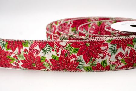 Creme_Blühende Weihnachtsstern-Drahtband_KF9587GC-2-2