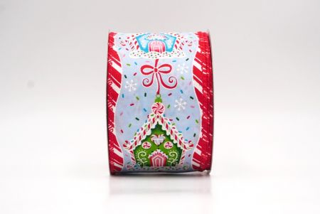 Hellblaues Lebkuchenhaus-Weihnachtsdrahtband_KF9588GC-12-7