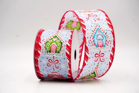 Hellblaues Lebkuchenhaus-Weihnachtsdrahtband_KF9588GC-12-7