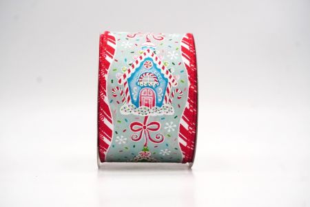 Hellgrünes Lebkuchenhaus-Weihnachtsdrahtband_KF9588GC-15-7