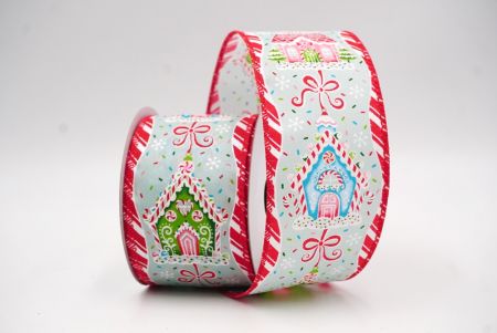 Hellgrünes Lebkuchenhaus-Weihnachtsdrahtband_KF9588GC-15-7