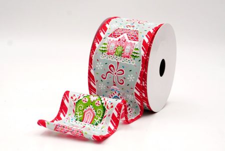 Hellgrünes Lebkuchenhaus-Weihnachtsdrahtband_KF9588GC-15-7