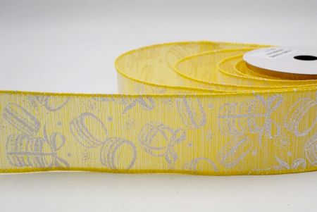 Nastro wired design dessert Macaroon Giallo_KF9590GC-6-6