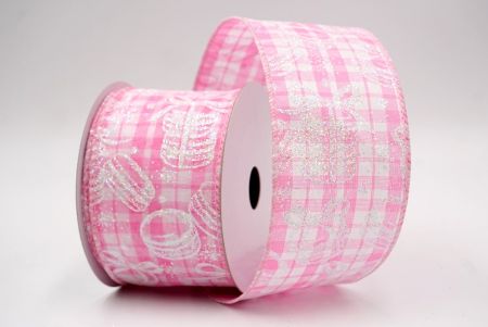 Nastro wired design dessert Macaroon a Quadri Rosa_KF9591GC-5-5