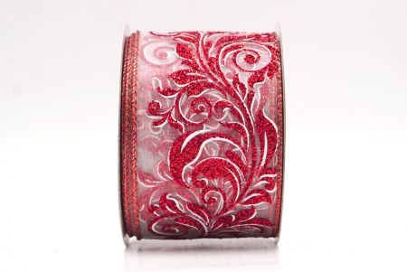 Weißes metallisches Wirbel Scroll Drahtband_KF9592GR-1