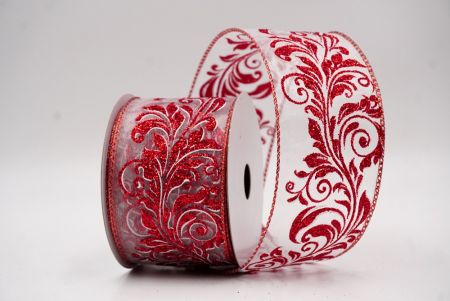 Weißes metallisches Wirbel Scroll Drahtband_KF9592GR-1