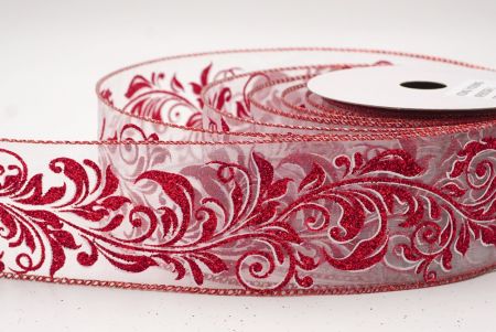 Weißes metallisches Wirbel Scroll Drahtband_KF9592GR-1