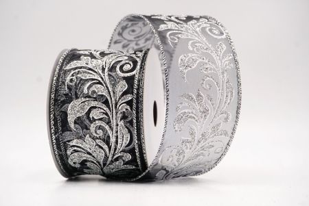 Schwarzes metallisches Wirbel Scroll Drahtband_KF9592GR-53