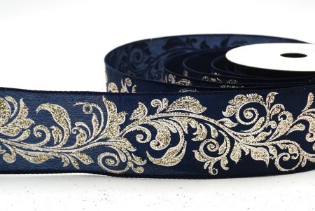 Marineblaues metallisches Wirbel Scroll Drahtband_KF9594G-4-4