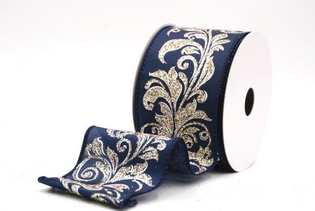 Marineblaues metallisches Wirbel Scroll Drahtband_KF9594G-4-4