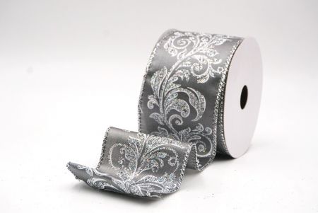 Graues metallisches Wirbel Scroll Drahtband_KF9594G-50