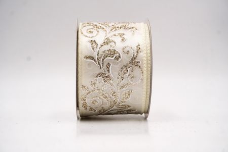 Cremefarbenes metallisches Wirbel Scroll Drahtband_KF9594GC-2-2