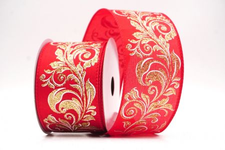 Roter metallischer Wirbel Scroll Drahtband_KF9594GC-7G-7