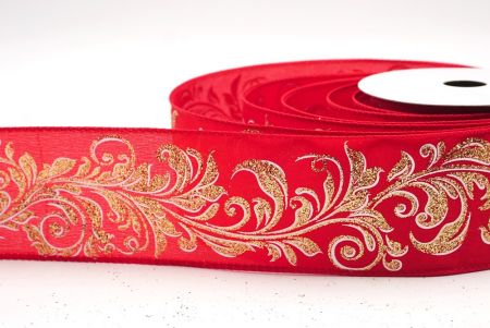 Roter metallischer Wirbel Scroll Drahtband_KF9594GC-7G-7