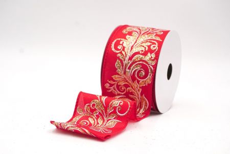 Roter metallischer Wirbel Scroll Drahtband_KF9594GC-7G-7