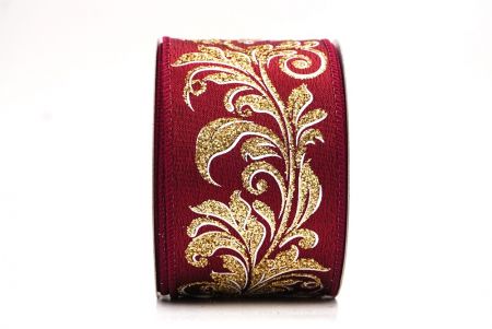 Burgunderfarbener metallischer Wirbel Scroll Drahtband_KF9594GC-8-8