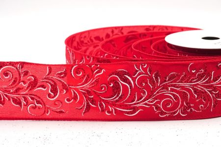 Rot - Roter metallischer Wirbel Scroll Drahtband_KF9595GC-7-7