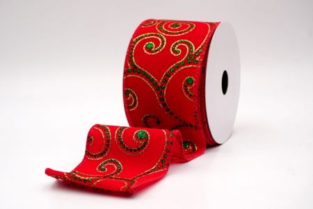 Red_Christmas Glitter Red and Green Assorted Pattern Wired Ribbon_KF9596GC-7-7