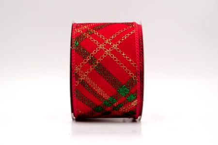 Red_Christmas Glitter Red and Green Assorted Pattern Wired Ribbon_KF9598GC-7-7