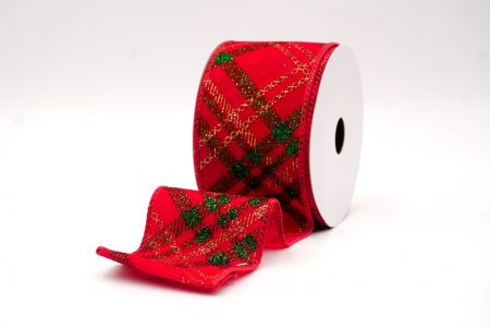 Red_Christmas Glitter Red and Green Assorted Pattern Wired Ribbon_KF9598GC-7-7