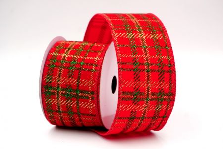 Red_Christmas Glitter Red and Green Assorted Pattern Wired Ribbon_KF9599GC-7-7
