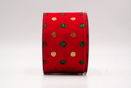Red_Christmas Glitter Red and Green Assorted Pattern Wired Ribbon_KF9602GC-7-7