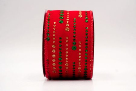 Red_Christmas Glitter Red and Green Assorted Pattern Wired Ribbon_KF9603GC-7-7