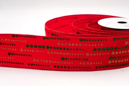 Red_Christmas Glitter Red and Green Assorted Pattern Wired Ribbon_KF9603GC-7-7