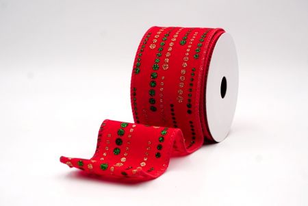 Red_Christmas Glitter Red and Green Assorted Pattern Wired Ribbon_KF9603GC-7-7