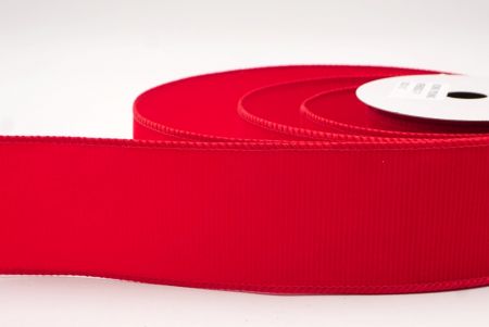 Cinta de alambre de terciopelo rojo sólido con estrías navideña_KF9605GC-7-7