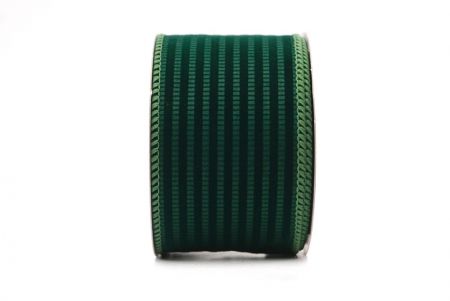 Cinta de alambre de terciopelo con rayas texturizadas verdes_KF9606GC-3-127