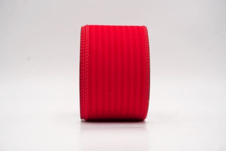 Cinta de alambre de terciopelo con rayas texturizadas rojas_KF9606GC-7-7