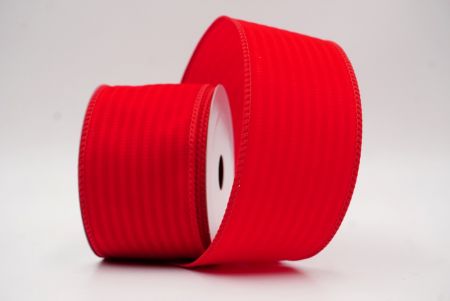 Cinta de alambre de terciopelo con rayas texturizadas rojas_KF9606GC-7-7