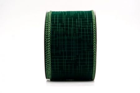 Cinta Alámbrada de Terciopelo Verde_Grid_KF9607GC-3-127