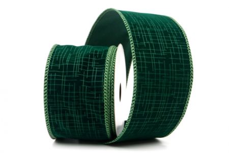 Cinta Alámbrada de Terciopelo Verde_Grid_KF9607GC-3-127