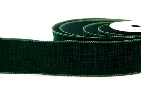 Cinta Alámbrada de Terciopelo Verde_Grid_KF9607GC-3-127
