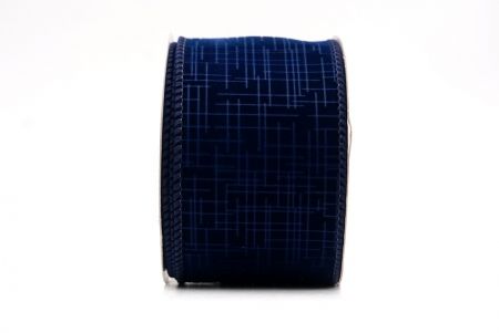 Cinta Alámbrada de Terciopelo Azul Marino_Grid_KF9607GC-4-4
