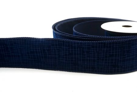 Cinta Alámbrada de Terciopelo Azul Marino_Grid_KF9607GC-4-4