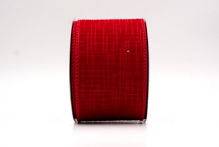 Cinta Alámbrada de Terciopelo Rojo Oscuro_Grid_KF9607GC-7A-169