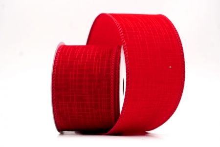 Cinta Alámbrada de Terciopelo Rojo Oscuro_Grid_KF9607GC-7A-169
